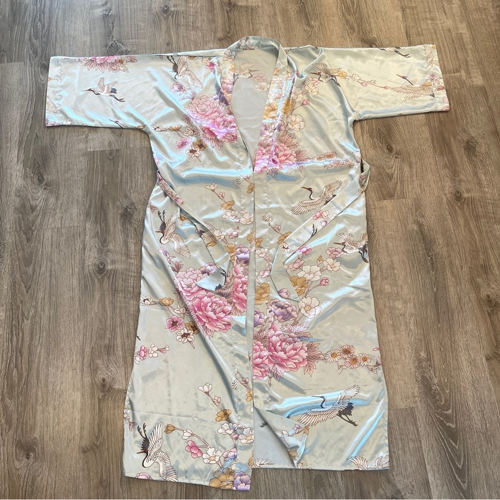 Kim + ono crane robe